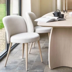 Mobitec Neo ® Chaise cosy confortable en tissu et pieds bois> Chaise De Salle à Manger|Chaise Salon