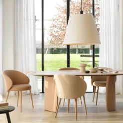 Mobitec Neo ® Fauteuil cosy confortable en tissu et pieds bois> Chaise De Salle à Manger|Chaise Salon