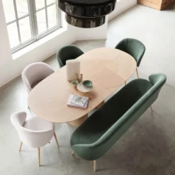Mobitec Neo ® Fauteuil cosy confortable en tissu et pieds bois><noscript><img width=