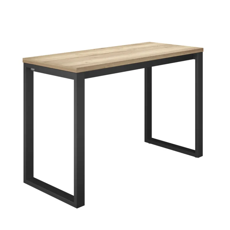 Cancio Neox Table snack en stratifié pieds forme traineau en métal faible profondeur> Table De Cuisine|Table De Salle à Manger