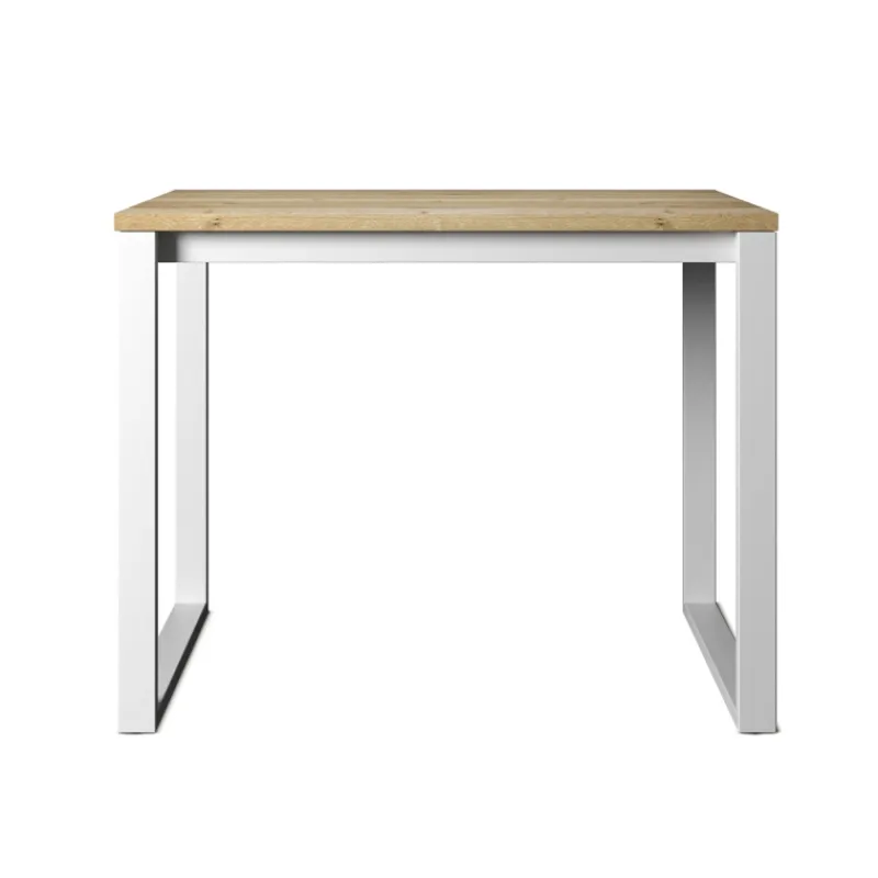 Cancio Neox Table snack en stratifié pieds forme traineau en métal faible profondeur> Table De Cuisine|Table De Salle à Manger