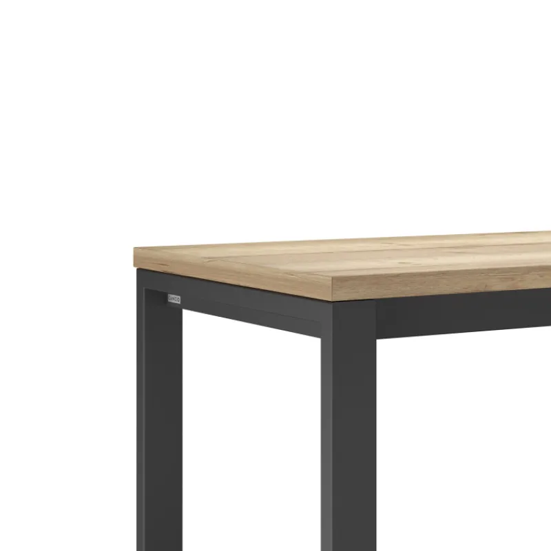 Cancio Neox Table snack en stratifié pieds forme traineau en métal faible profondeur> Table De Cuisine|Table De Salle à Manger