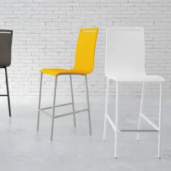 Cancio Nera Tabouret snack en métal et bois hauteur 65 cm> Tabouret Snack (assise +/- 65 Cm)|Tabouret De Bar (assise +/- 80 Cm)