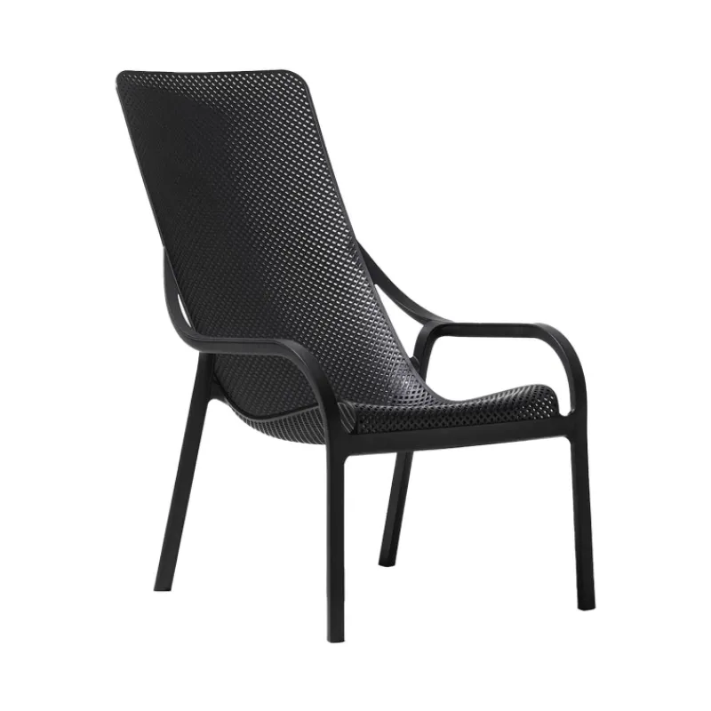 Net Lounge Fauteuil lounge extérieur en polypropylène recyclable empilable> Fauteuil De Jardin