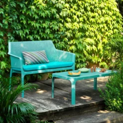 Net Table basse de jardin moderne avec plateau micro perforé 100 x 60 cm><noscript><img width=