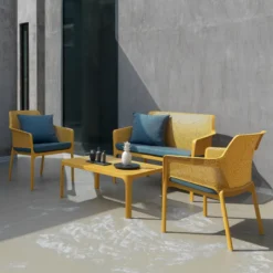Net Table basse de jardin moderne avec plateau micro perforé 100 x 60 cm><noscript><img width=