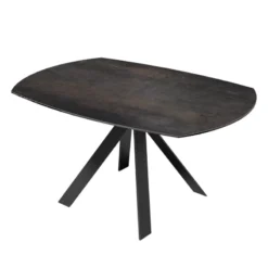 Akante New AustinTable moderne en céramique extensible avec pieds en métal noir><noscript><img width=