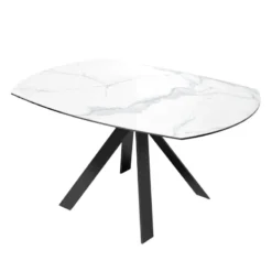 Akante New AustinTable moderne en céramique extensible avec pieds en métal noir><noscript><img width=
