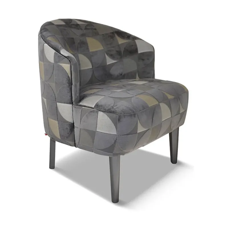 Paget Nico Fauteuil confortable en tissu et en bois fabriqué en France> Fauteuil De Salon