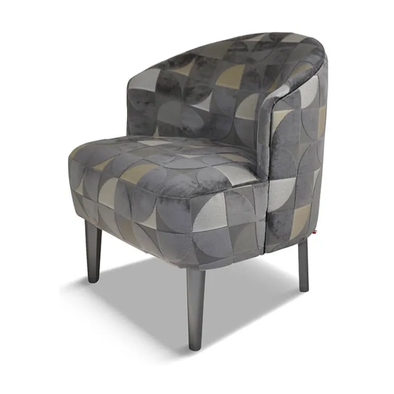 Paget Nico Fauteuil confortable en tissu et en bois fabriqué en France> Fauteuil De Salon