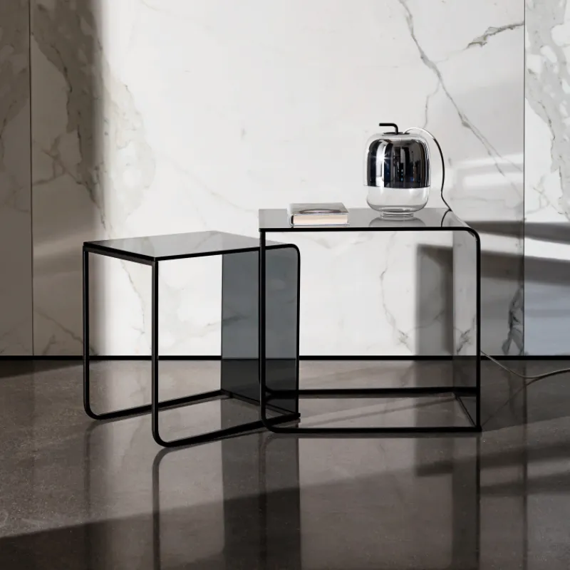 Sovet Italia Nido Sovet® Table basse gigogne en verre> Table De Salon