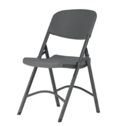 NormanChaise pliante en polyéthylène gris foncé> Chaise De Cuisine