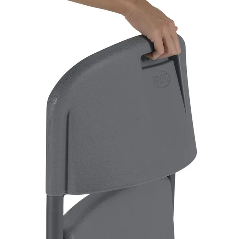 NormanChaise pliante en polyéthylène gris foncé> Chaise De Cuisine