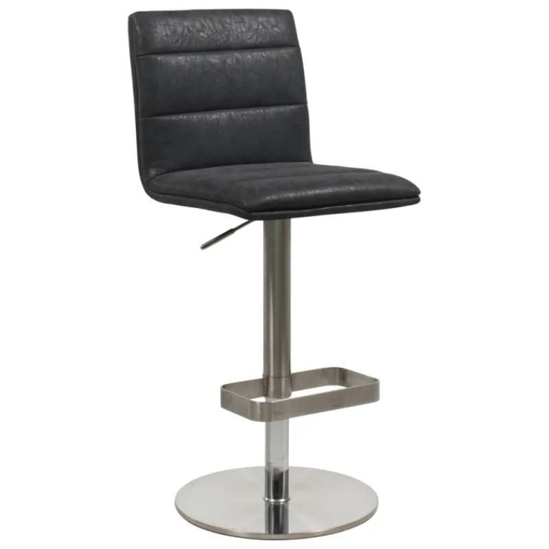 NouméaTabouret réglable en hauteur pied métal et coque rembourrée> Tabouret Snack (assise +/- 65 Cm)|Tabouret De Bar (assise +/- 80 Cm)