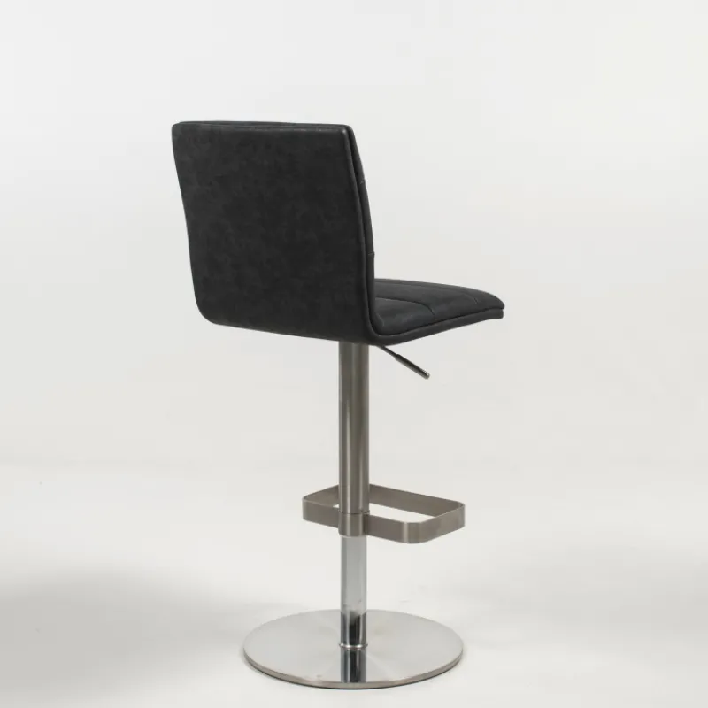 NouméaTabouret réglable en hauteur pied métal et coque rembourrée> Tabouret Snack (assise +/- 65 Cm)|Tabouret De Bar (assise +/- 80 Cm)