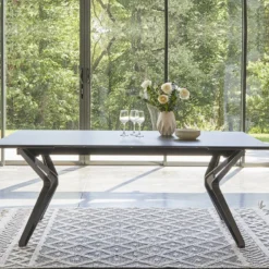 Couture Nova Table céramique design extensible pieds en X> Table De Salle à Manger
