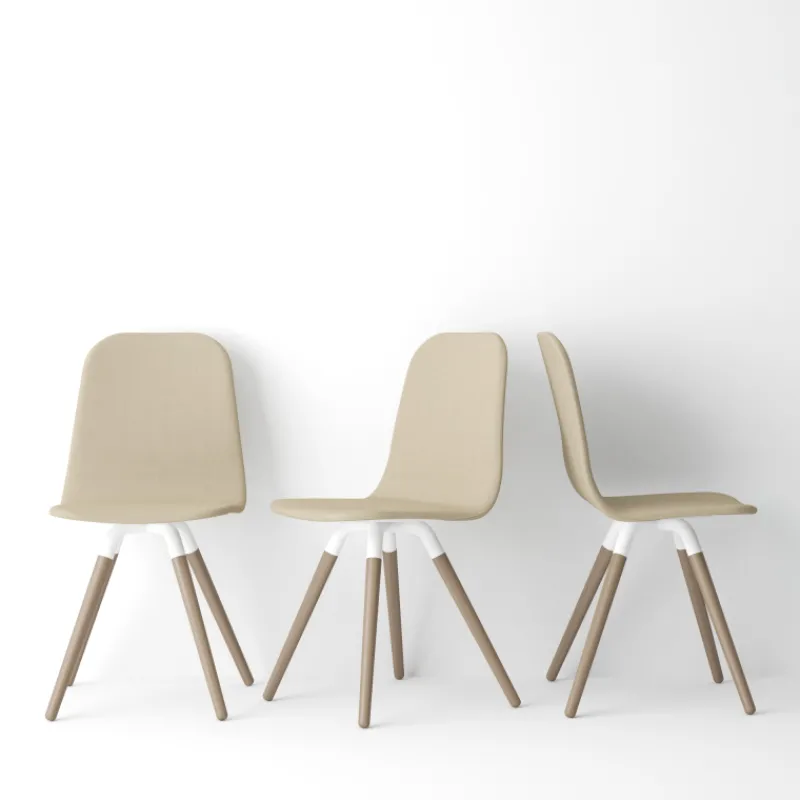 Cancio Nuba Chaise scandinave en synthétique et bois> Chaise De Cuisine|Chaise De Salle à Manger