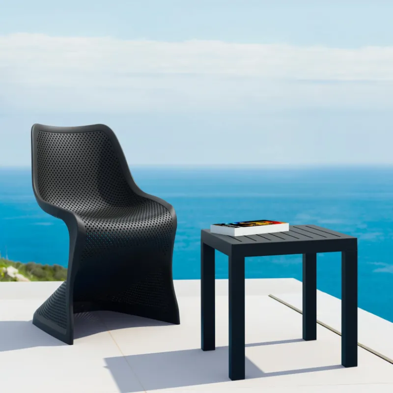 Ocean Side Table basse d’appoint carrée en résine pour jardin> Table De Jardin