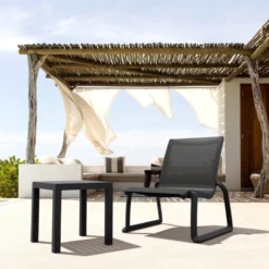 Ocean Side Table basse d’appoint carrée en résine pour jardin><noscript><img width=