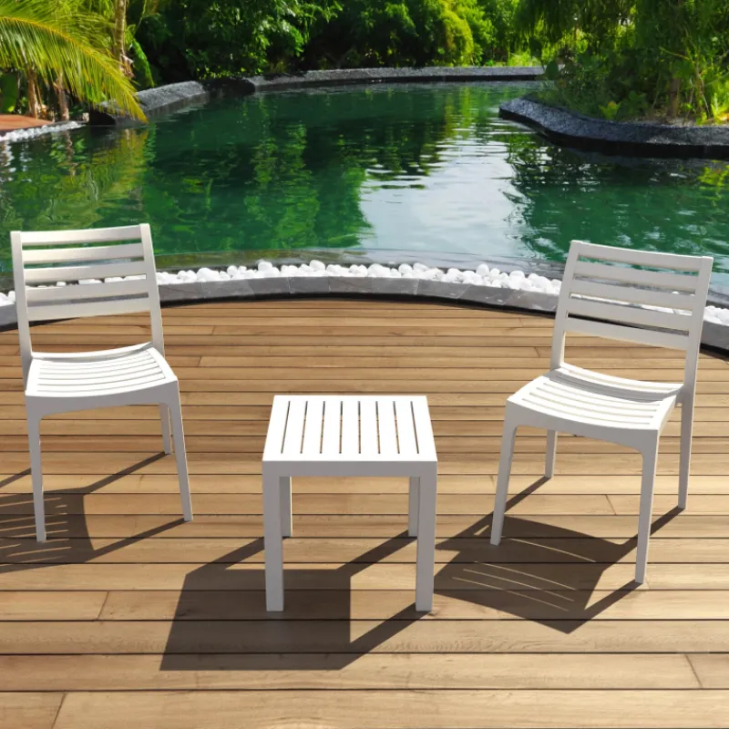 Ocean Side Table basse d’appoint carrée en résine pour jardin> Table De Jardin