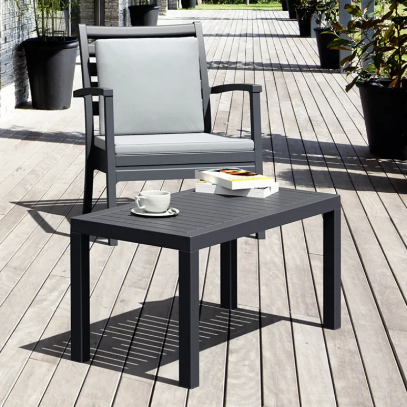 Ocean Table basse de jardin en résine rectangulaire> Table De Jardin