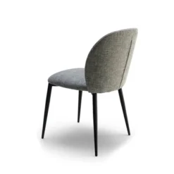 Europea Odette Chaise moderne avec dossier incurvé en tissu et pieds en métal><noscript><img width=