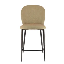 Europea Odette Tabouret snack en tissu bicolore avec pieds en métal><noscript><img width=
