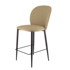 Europea Odette Tabouret snack en tissu bicolore avec pieds en métal><noscript><img width=
