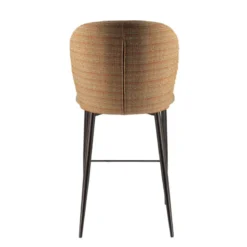 Europea Odette Tabouret snack en tissu bicolore avec pieds en métal><noscript><img width=