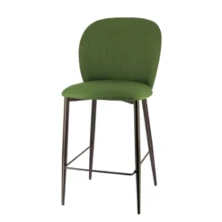 Europea Odette Tabouret snack moderne en tissu avec pieds en métal><noscript><img width=