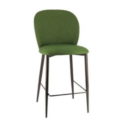 Europea Odette Tabouret snack moderne en tissu avec pieds en métal><noscript><img width=