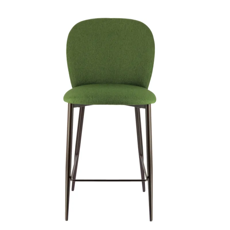 Europea Odette Tabouret snack moderne en tissu avec pieds en métal> Tabouret Snack (assise +/- 65 Cm)|Tabouret De Bar (assise +/- 80 Cm)