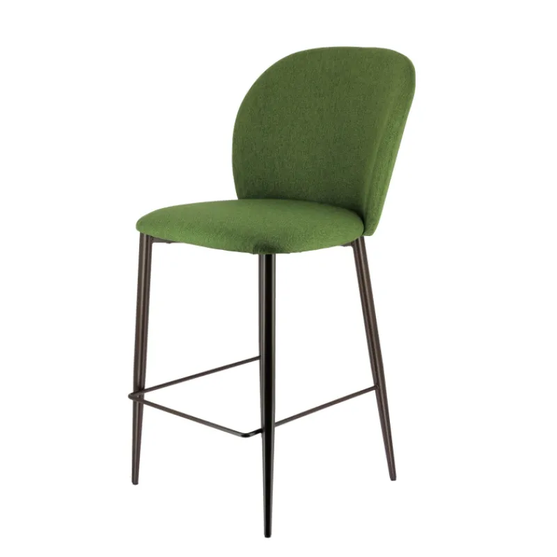 Europea Odette Tabouret snack moderne en tissu avec pieds en métal> Tabouret Snack (assise +/- 65 Cm)|Tabouret De Bar (assise +/- 80 Cm)