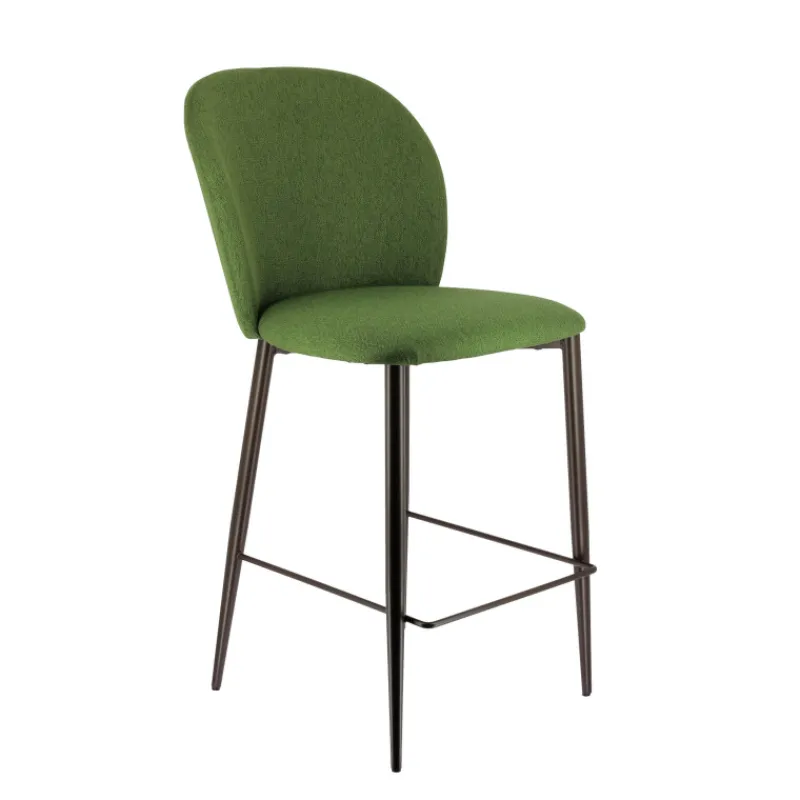 Europea Odette Tabouret snack moderne en tissu avec pieds en métal> Tabouret Snack (assise +/- 65 Cm)|Tabouret De Bar (assise +/- 80 Cm)