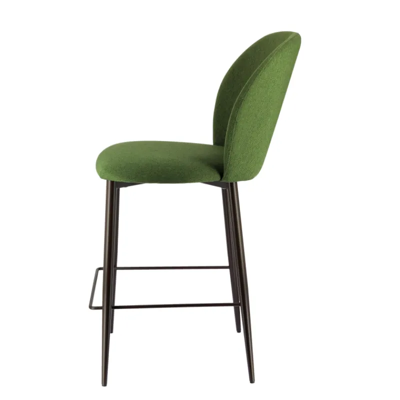 Europea Odette Tabouret snack moderne en tissu avec pieds en métal> Tabouret Snack (assise +/- 65 Cm)|Tabouret De Bar (assise +/- 80 Cm)
