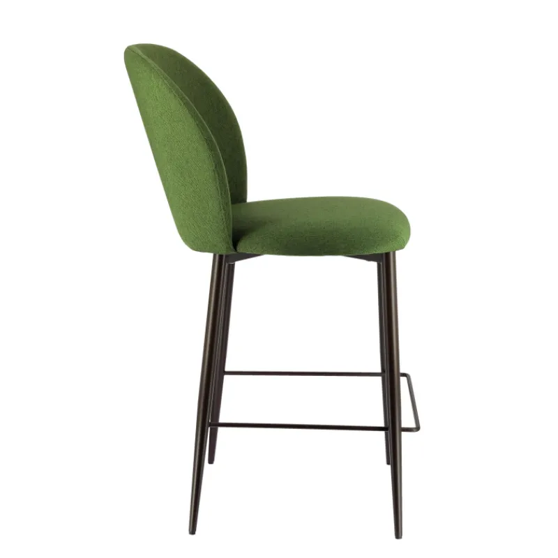 Europea Odette Tabouret snack moderne en tissu avec pieds en métal> Tabouret Snack (assise +/- 65 Cm)|Tabouret De Bar (assise +/- 80 Cm)