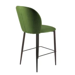 Europea Odette Tabouret snack moderne en tissu avec pieds en métal><noscript><img width=