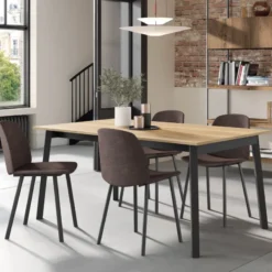 Perfecta Olivia Chaise tendance en tissu et pieds métal> Chaise De Salle à Manger|Chaise Salon