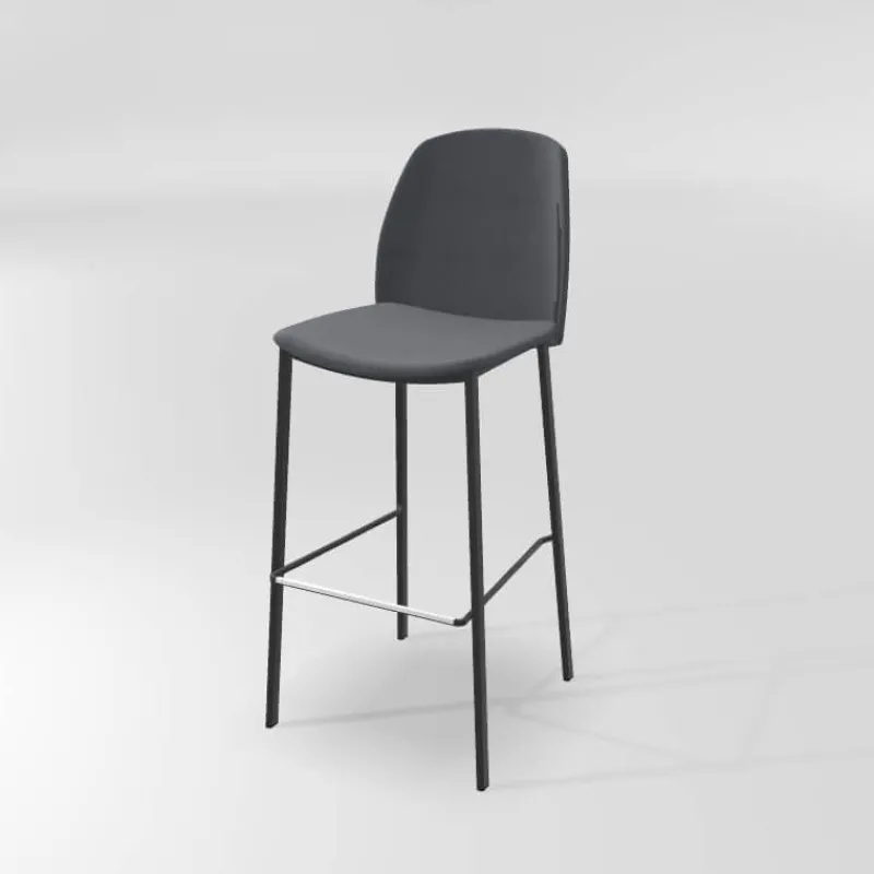 Perfecta Olivia Tabouret de bar en tissu avec pieds métal> Tabouret De Bar (assise +/- 80 Cm)