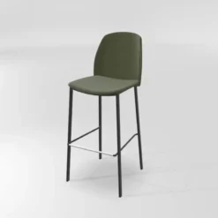 Perfecta Olivia Tabouret de bar en tissu avec pieds métal><noscript><img width=