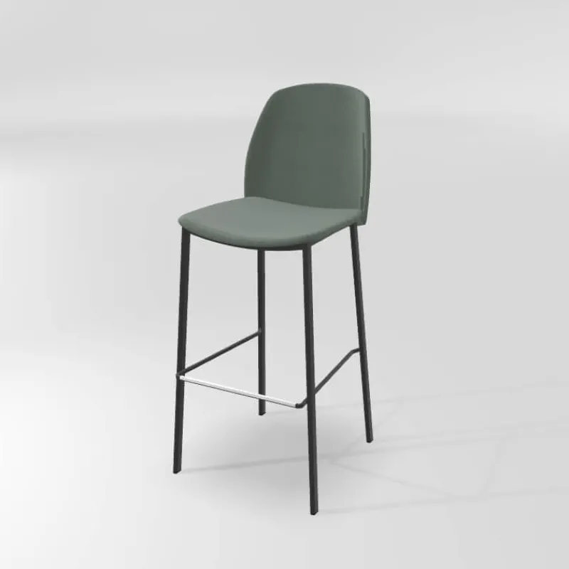 Perfecta Olivia Tabouret de bar en tissu avec pieds métal> Tabouret De Bar (assise +/- 80 Cm)