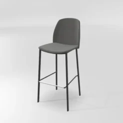 Perfecta Olivia Tabouret de bar en tissu avec pieds métal><noscript><img width=