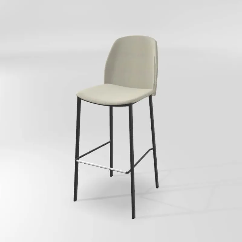 Perfecta Olivia Tabouret de bar en tissu avec pieds métal> Tabouret De Bar (assise +/- 80 Cm)