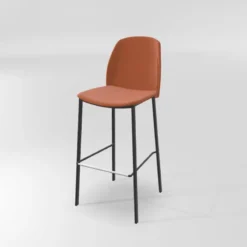 Perfecta Olivia Tabouret de bar en tissu avec pieds métal><noscript><img width=