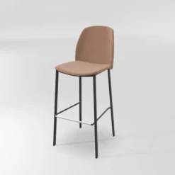 Perfecta Olivia Tabouret de bar en tissu avec pieds métal><noscript><img width=