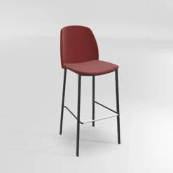 Perfecta Olivia Tabouret de bar en tissu avec pieds métal><noscript><img width=