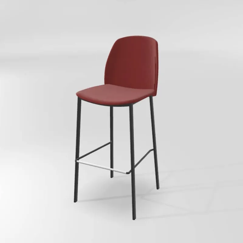 Perfecta Olivia Tabouret de bar en tissu avec pieds métal> Tabouret De Bar (assise +/- 80 Cm)