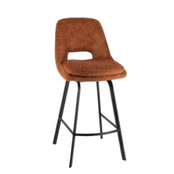 OlivierTabouret snack en tissu avec pieds en métal><noscript><img width=