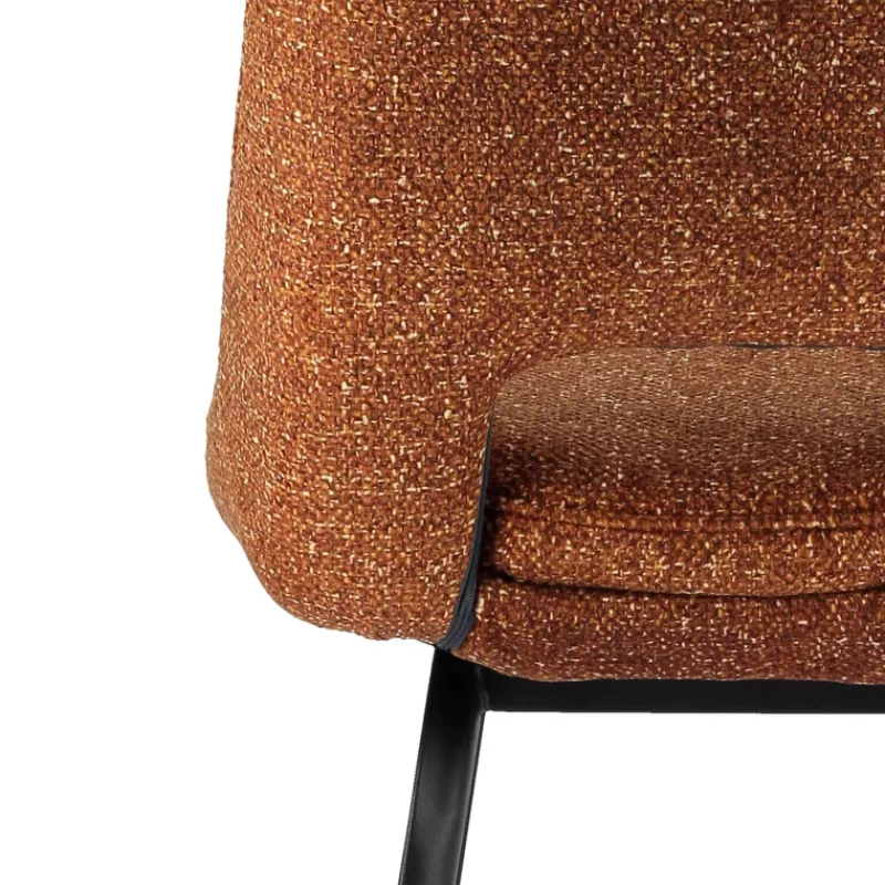 OlivierTabouret snack en tissu avec pieds en métal> Tabouret Snack (assise +/- 65 Cm)|Tabouret De Bar (assise +/- 80 Cm)