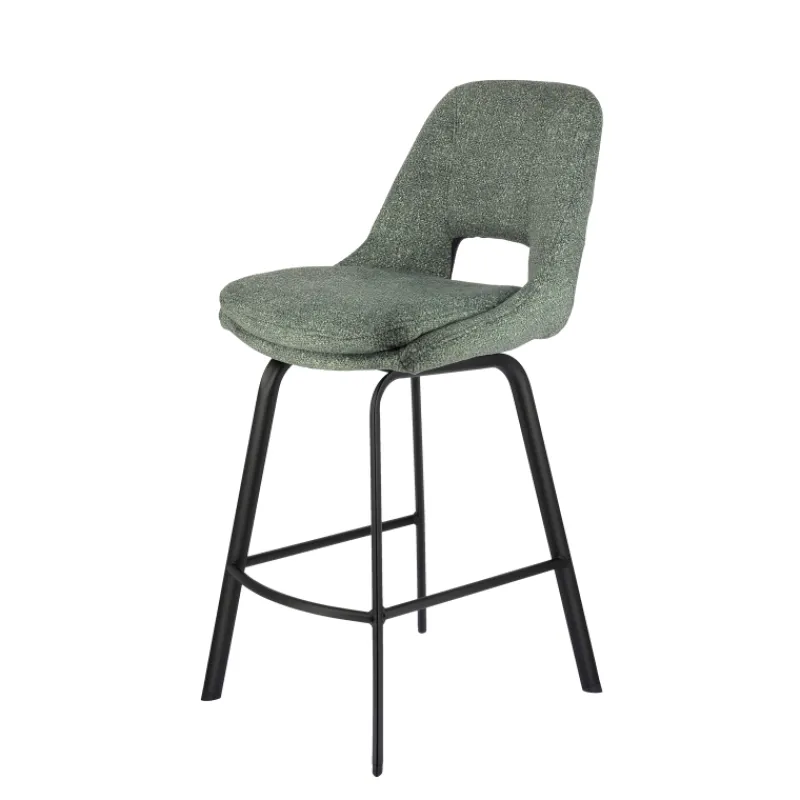 OlivierTabouret snack en tissu avec pieds en métal> Tabouret Snack (assise +/- 65 Cm)|Tabouret De Bar (assise +/- 80 Cm)